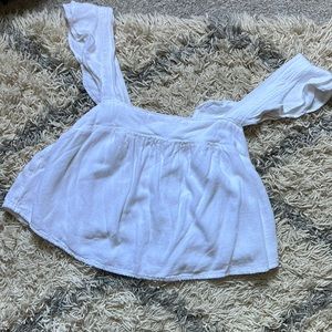 Abercrombie Flutter Sleeve Crop Top
